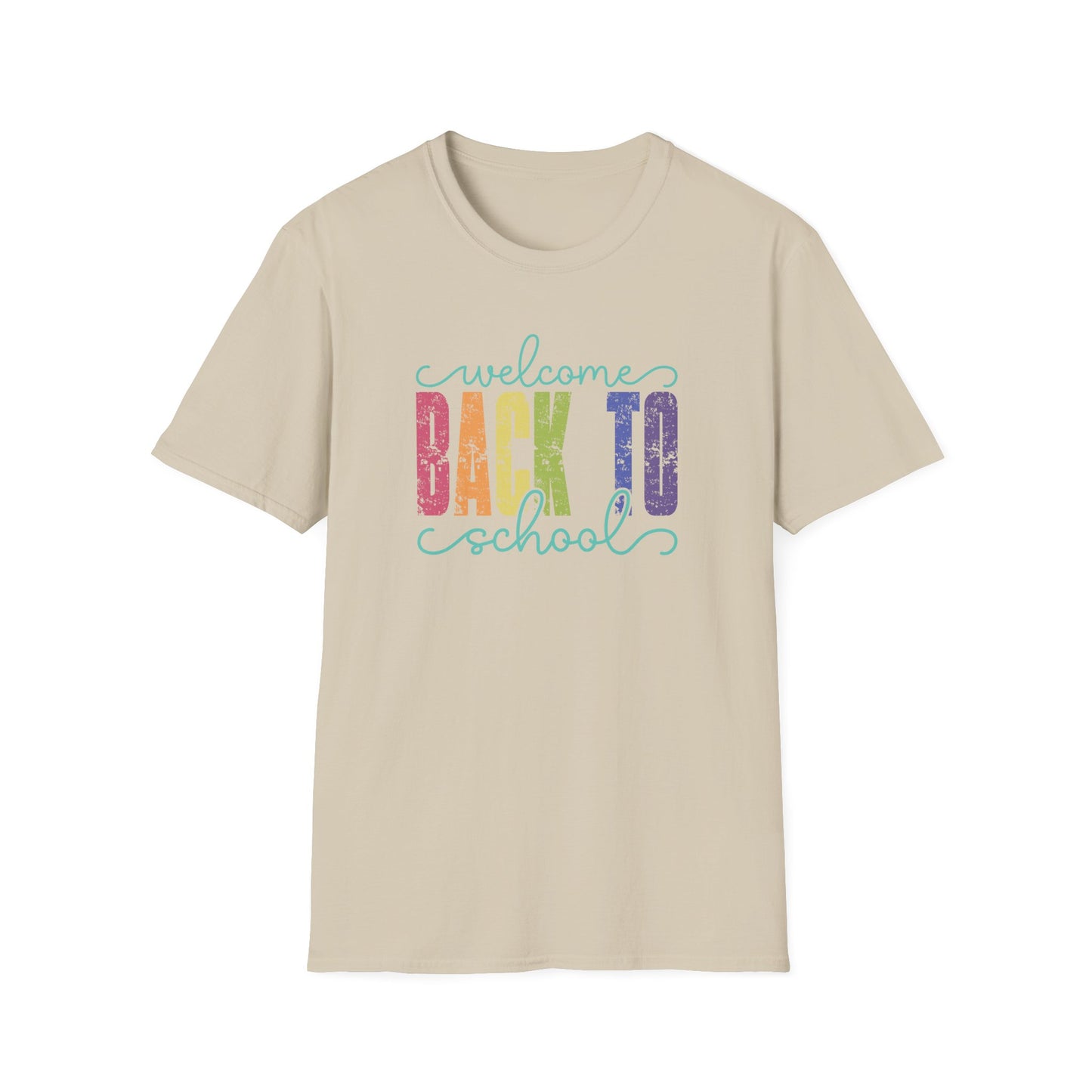 Back to School T-Shirt — "Welcome Back to School" Colorful Retro Print