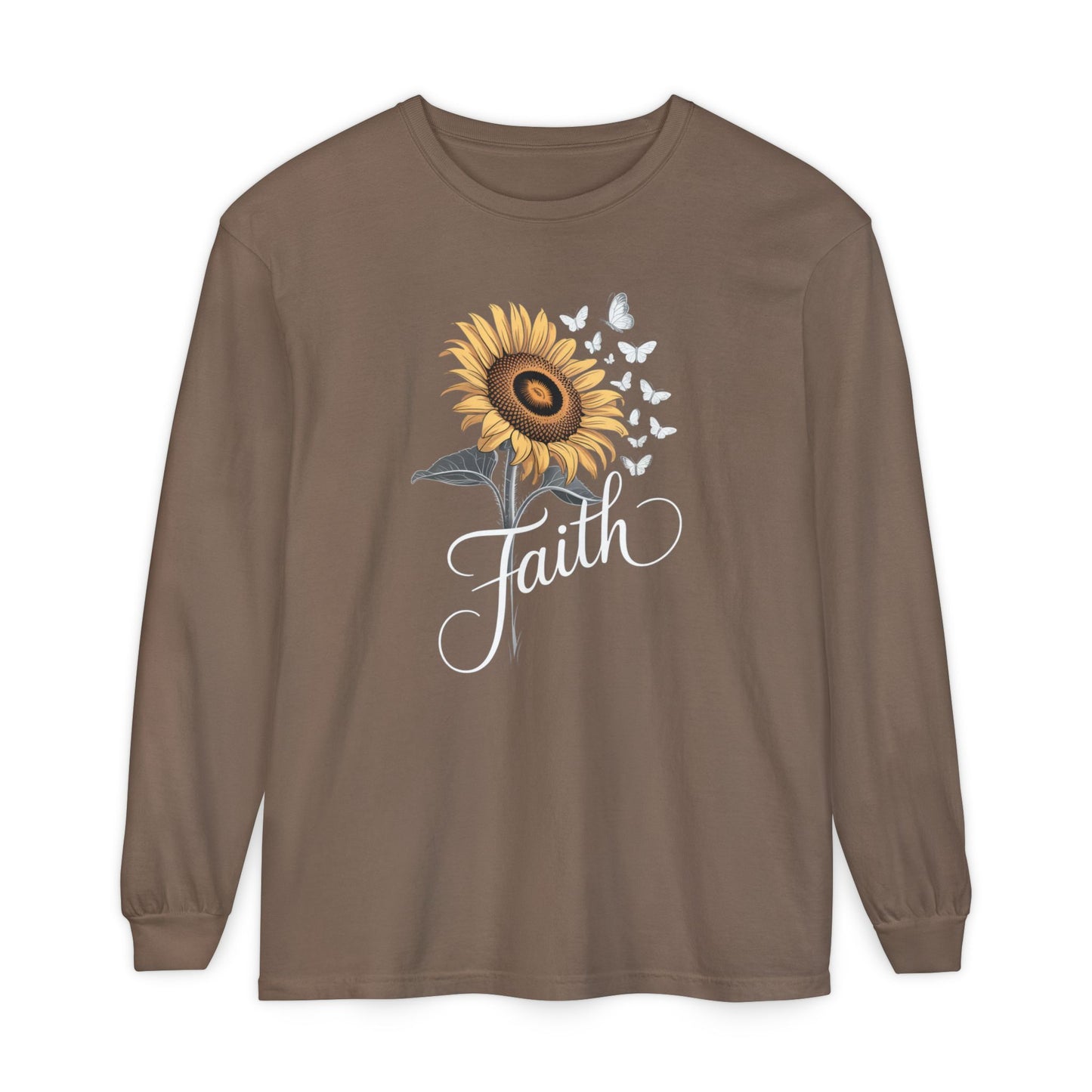 Faith Sunflower Long Sleeve Tee