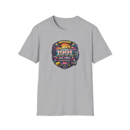 Vintage 1991 Retro Shirt – 90s Nostalgia Graphic Tee | Retro Gamer Aesthetic T-Shirt