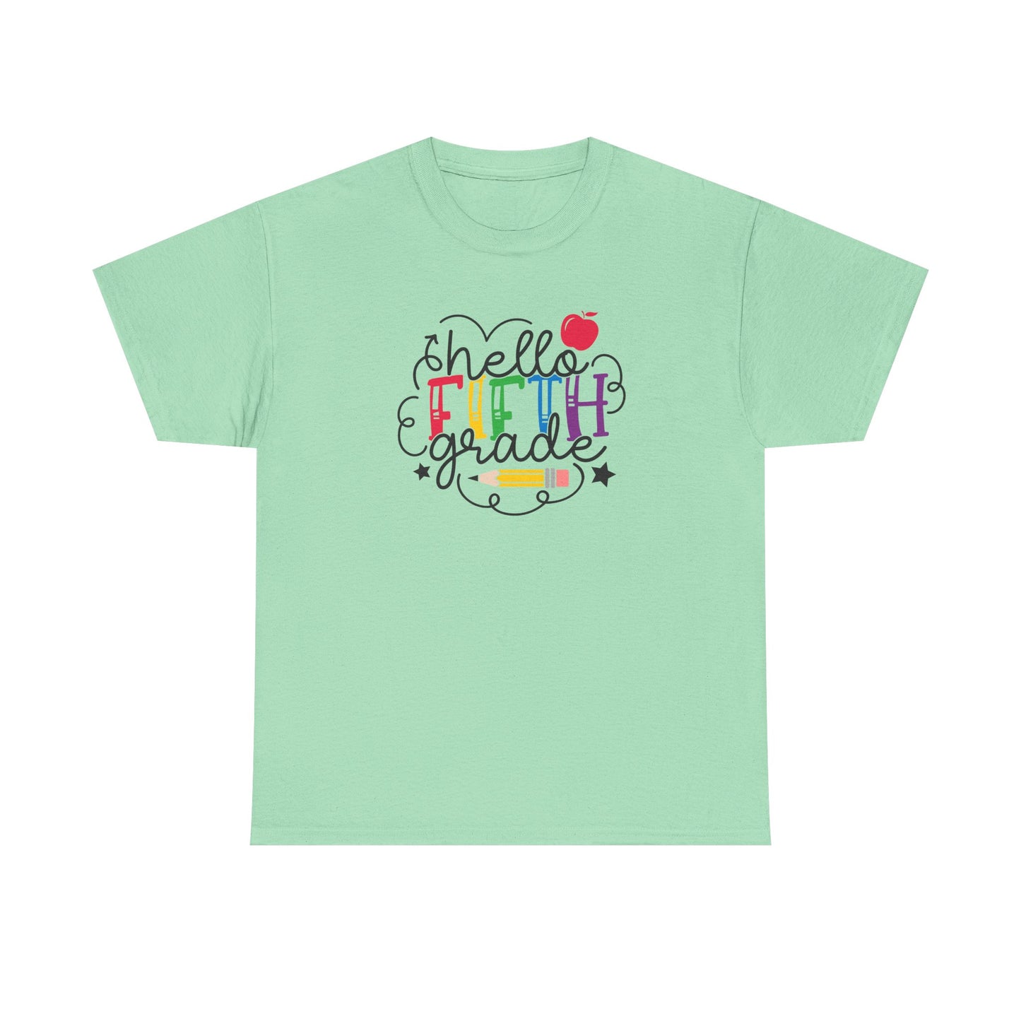 Hello Fifth Grade Shirt | 5th Grade Teacher T-Shirt | Back To School Teacher Tee | First Day Of School Outfit | Elementary Teacher Gift