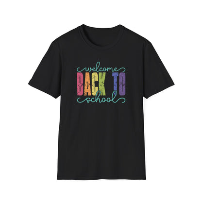 Back to School T-Shirt — "Welcome Back to School" Colorful Retro Print