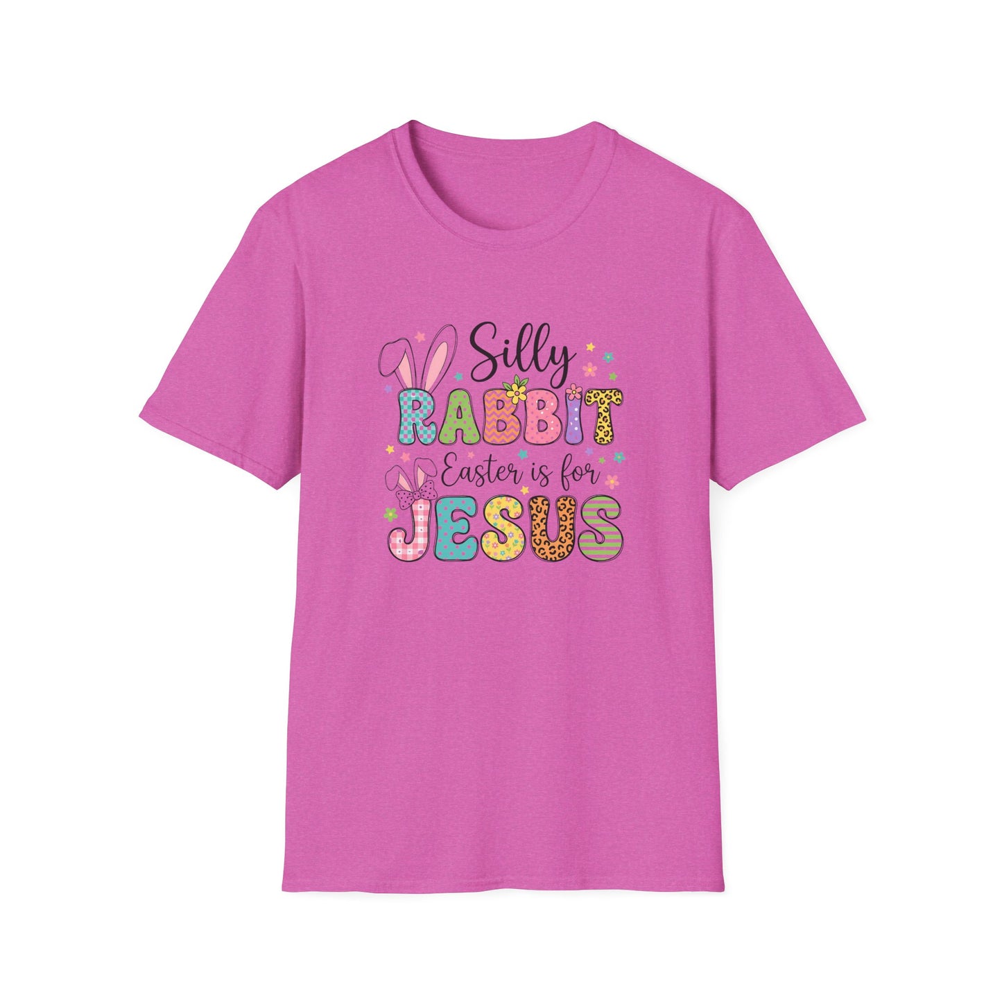 Silly Rabbit Easter Is For Jesus Shirt – Cute Christian Easter Tee, Colorful Faith Based Bunny T-Shirt, Religious Spring Graphic Tee, Easter Sunday Outfit