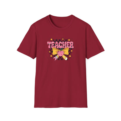 Back to School Teacher Tee with Cute Bow