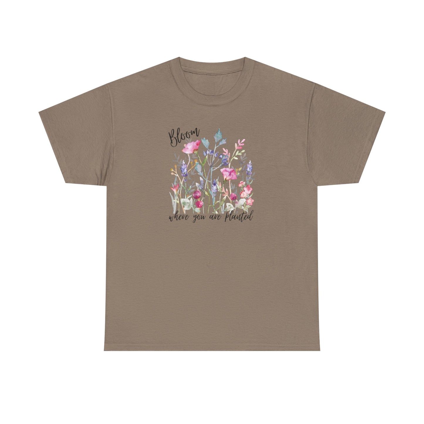 Floral 'Bloom Where You Are Planted' Tee — Watercolor Wildflower Women's T-Shirt