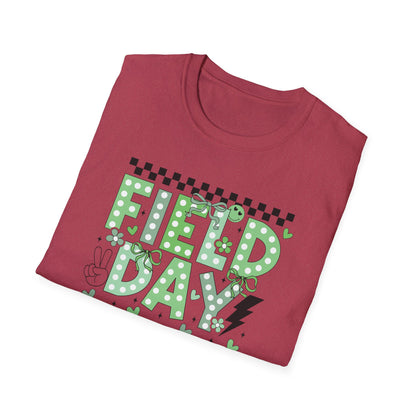 Cute Green Polka Dot School Field Day T-Shirt