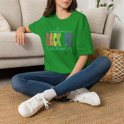Back to School T-Shirt — "Welcome Back to School" Colorful Retro Print
