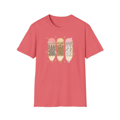 Coquette Pencil Teacher Shirt | Bow Pencil Teacher T-Shirt | Pink Leopard Checkered School Shirt