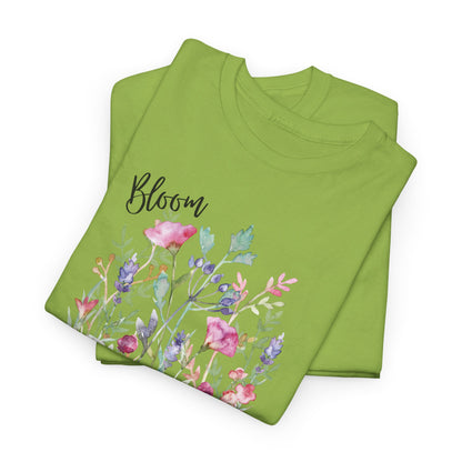 Floral 'Bloom Where You Are Planted' Tee — Watercolor Wildflower Women's T-Shirt
