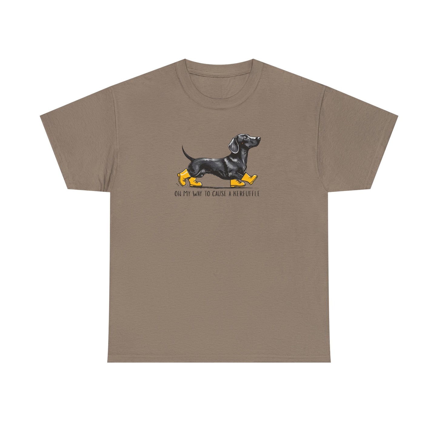 Funny Dachshund Shirt – “On My Way to Cause a Kerfuffle” Tee | Cute Wiener Dog Shirt