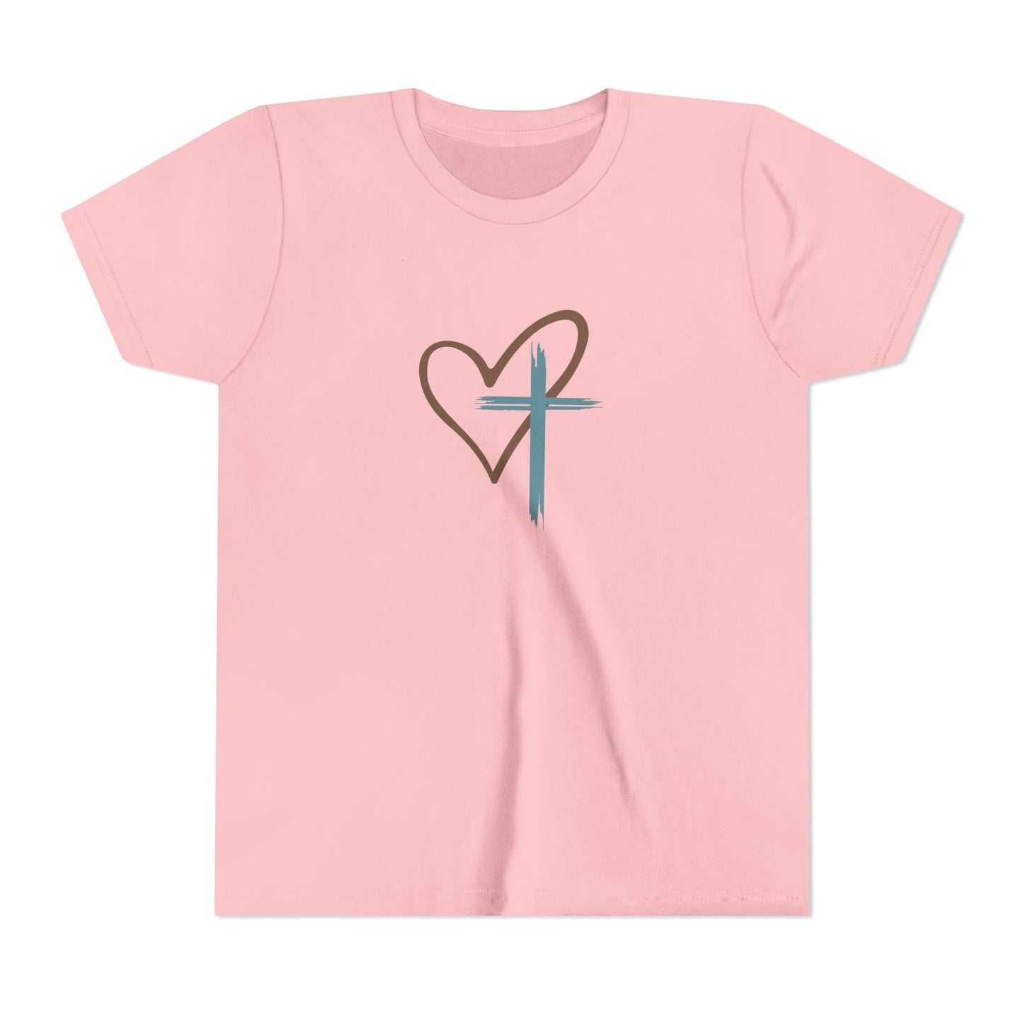 Jesus Has My Back Kids Christian Shirt – Faith Cross Heart T-Shirt – Inspirational Religious Tee for Boys & Girls
