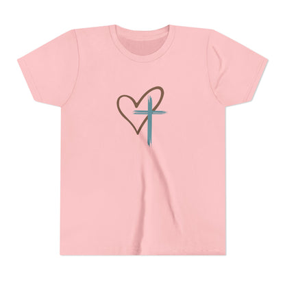 Jesus Has My Back Kids Christian Shirt – Faith Cross Heart T-Shirt – Inspirational Religious Tee for Boys & Girls
