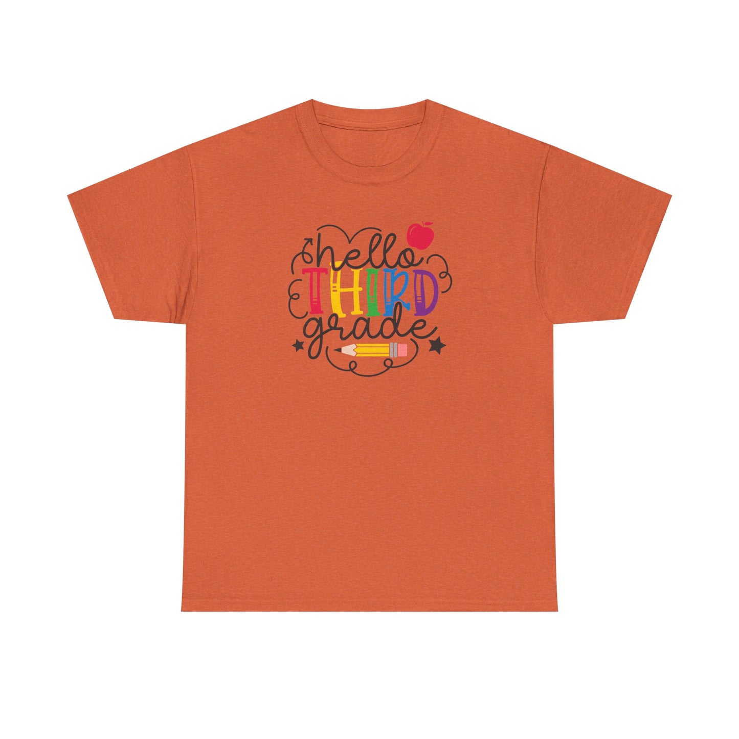 Hello Third Grade Shirt | 3rd Grade Teacher T-Shirt