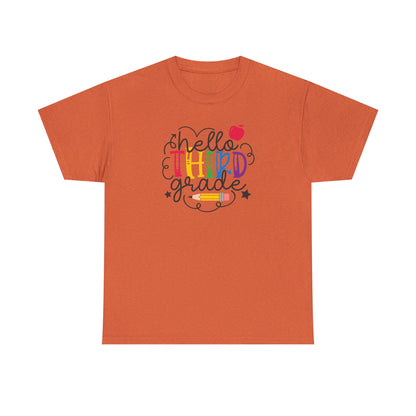 Hello Third Grade Shirt | 3rd Grade Teacher T-Shirt