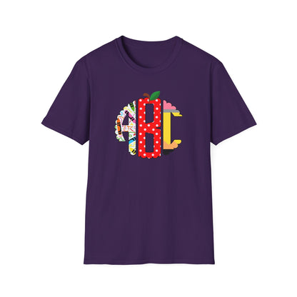 ABC Teacher Shirt | Back to School Graphic Tee | Apple Pencil Crayon Teacher Shirt