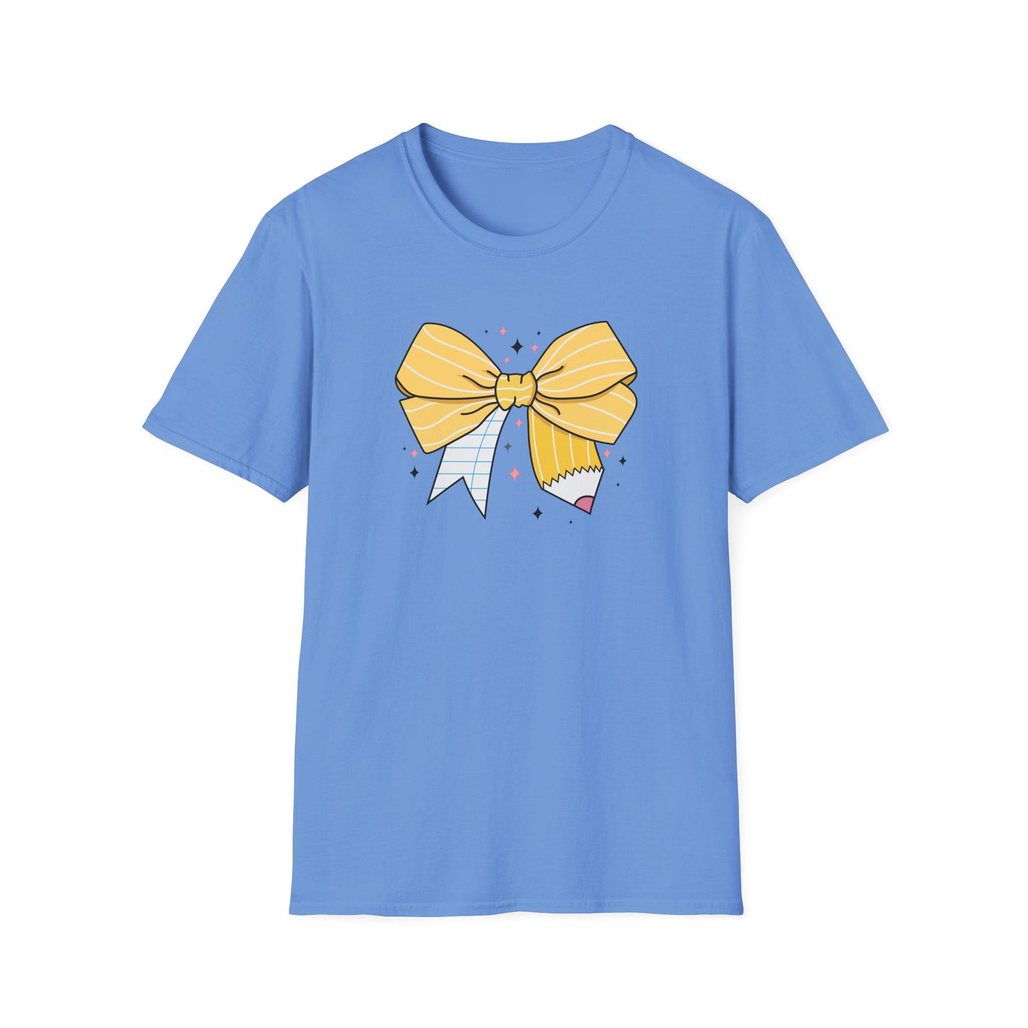 Yellow Bow Graphic T-Shirt — Cute Ribbon Illustration Tee