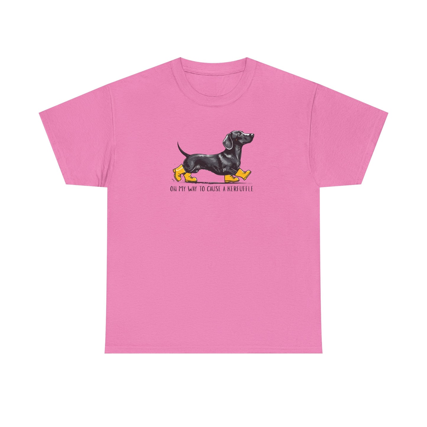 Funny Dachshund Shirt – “On My Way to Cause a Kerfuffle” Tee | Cute Wiener Dog Shirt