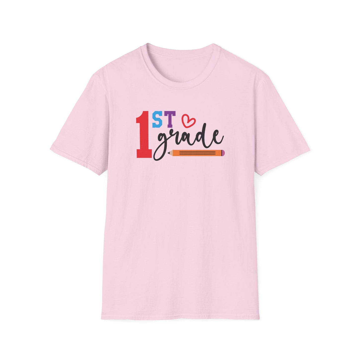 1st Grade Teacher Shirt | Back to School Teacher Tee | First Grade Graphic T-Shirt | Cute Classroom Shirt | Gildan 64000 Softstyle Tee