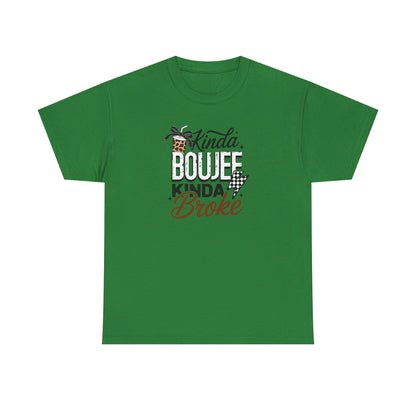 Boujee Broke Shirt – Funny Coffee Lover Graphic Tee, Trendy Leopard Print Boujee Tee
