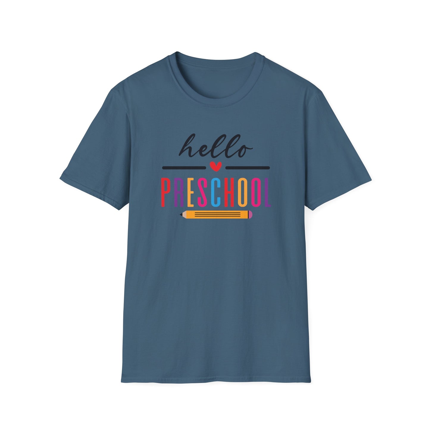 Hello Grade Teacher Shirts | Retro Back to School Graphic Tees | Preschool, Pre-K, Kindergarten, First, Second & Third Grade Teacher Shirt | Gildan 64000 Softstyle Tee