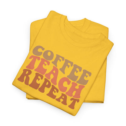 Coffee Teach Repeat Retro Shirt | Vintage Teacher T-Shirt