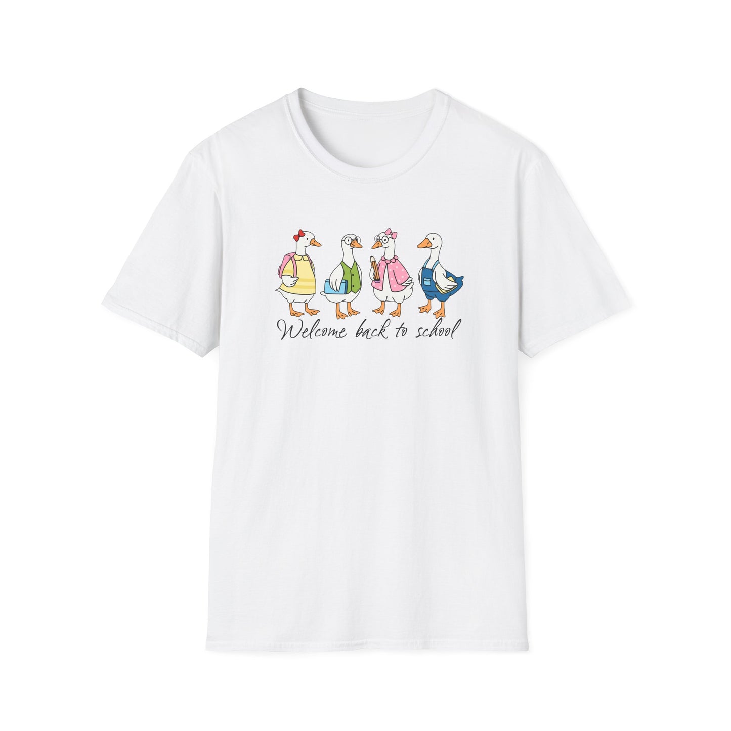 Back to School Ducklings T-Shirt — "Welcome back to school"