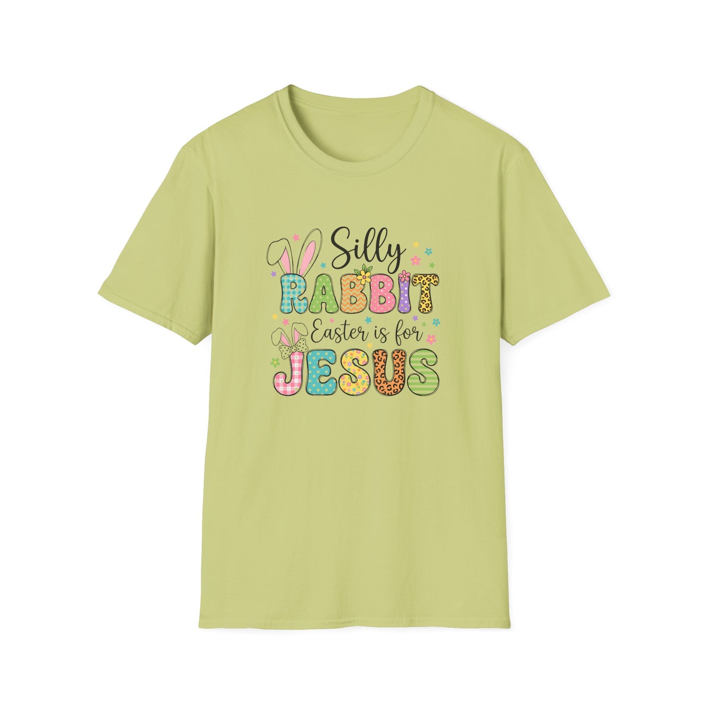 Silly Rabbit Easter Is For Jesus Shirt – Cute Christian Easter Tee, Colorful Faith Based Bunny T-Shirt, Religious Spring Graphic Tee, Easter Sunday Outfit