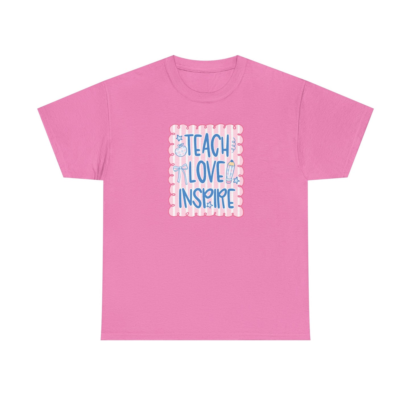 Teach Love Inspire T-Shirt — Cute Pastel Teacher Appreciation Tee
