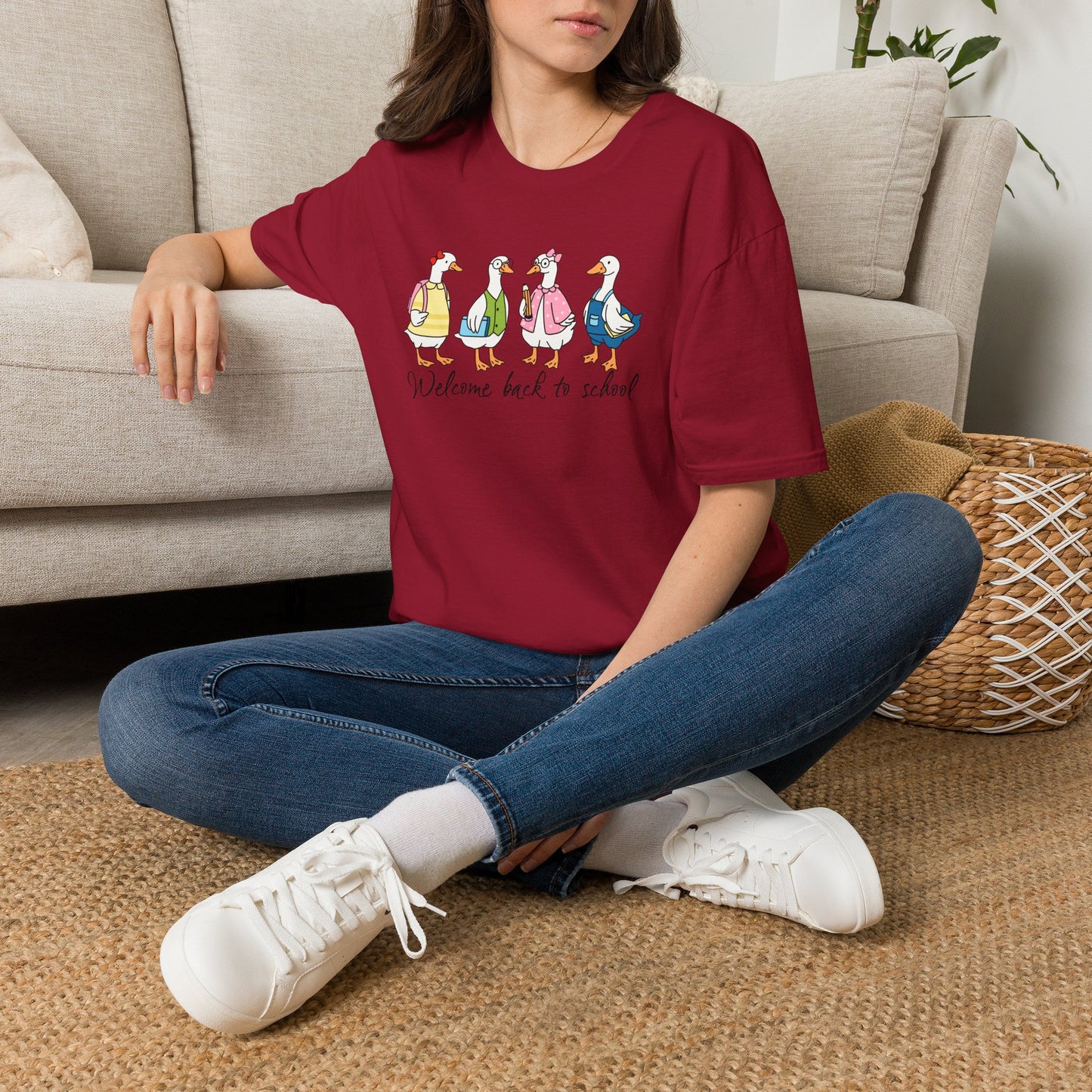 Back to School Ducklings T-Shirt — "Welcome back to school"