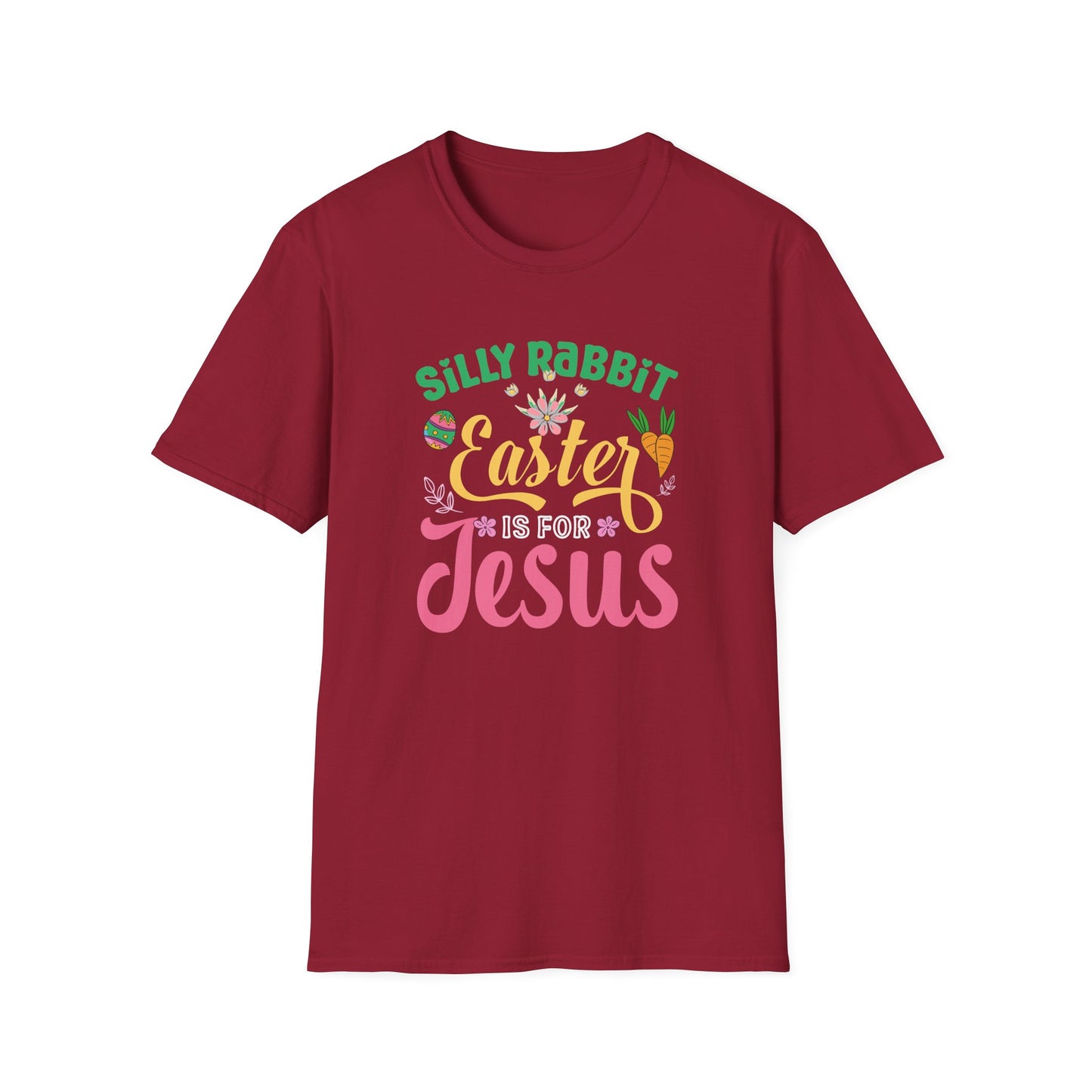 Silly Rabbit Easter Is For Jesus Shirt – Cute Christian Easter Bunny Tee, Faith Based Easter T-Shirt, Religious Spring Graphic Tee, Christian Gift