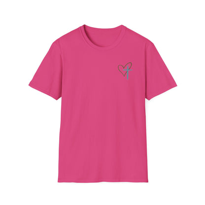 Jesus Has My Back Tee — Christian Cross Heart Graphic T-Shirt