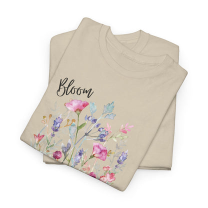 Floral 'Bloom Where You Are Planted' Tee — Watercolor Wildflower Women's T-Shirt