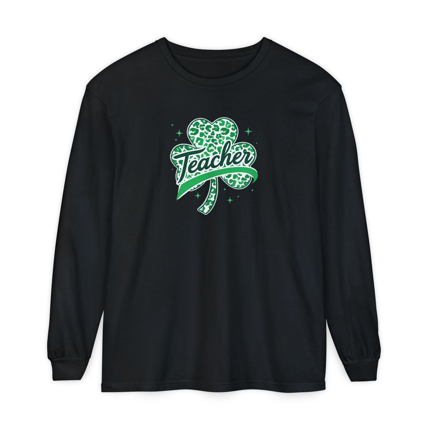 Teacher Shamrock Long Sleeve Tee