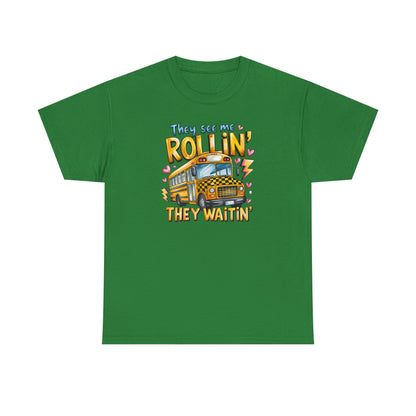 They See Me Rollin’ – Funny Teacher Bus Tee