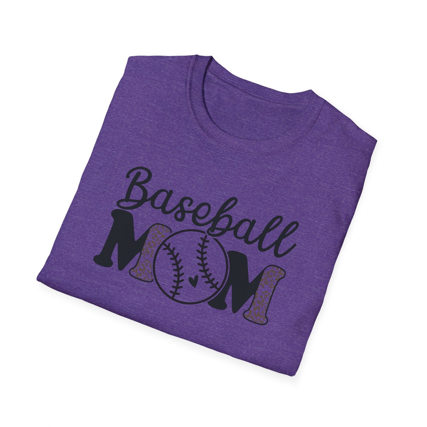 Baseball Mom Leopard Print Shirt – Cute Game Day Sports Mom Tee | Trendy Baseball Mama Graphic T-Shirt