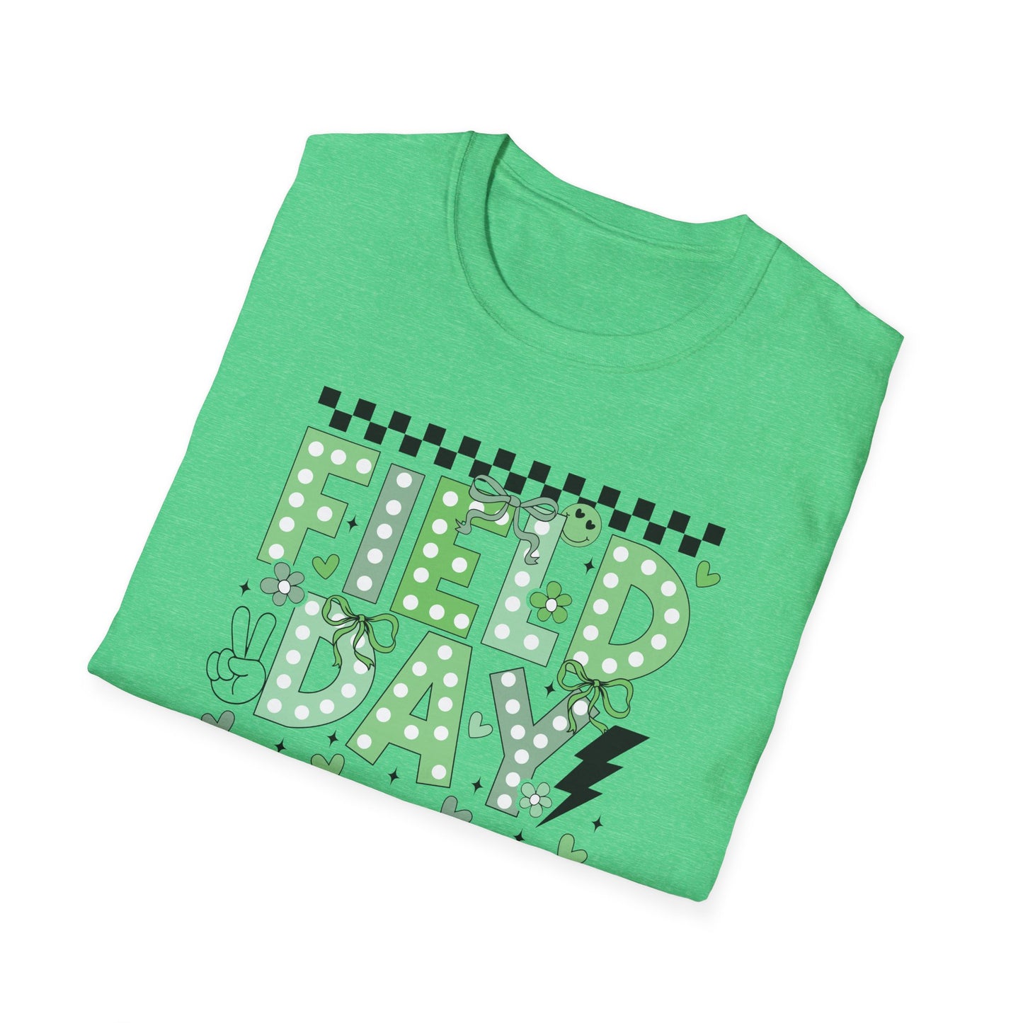 Cute Green Polka Dot School Field Day T-Shirt
