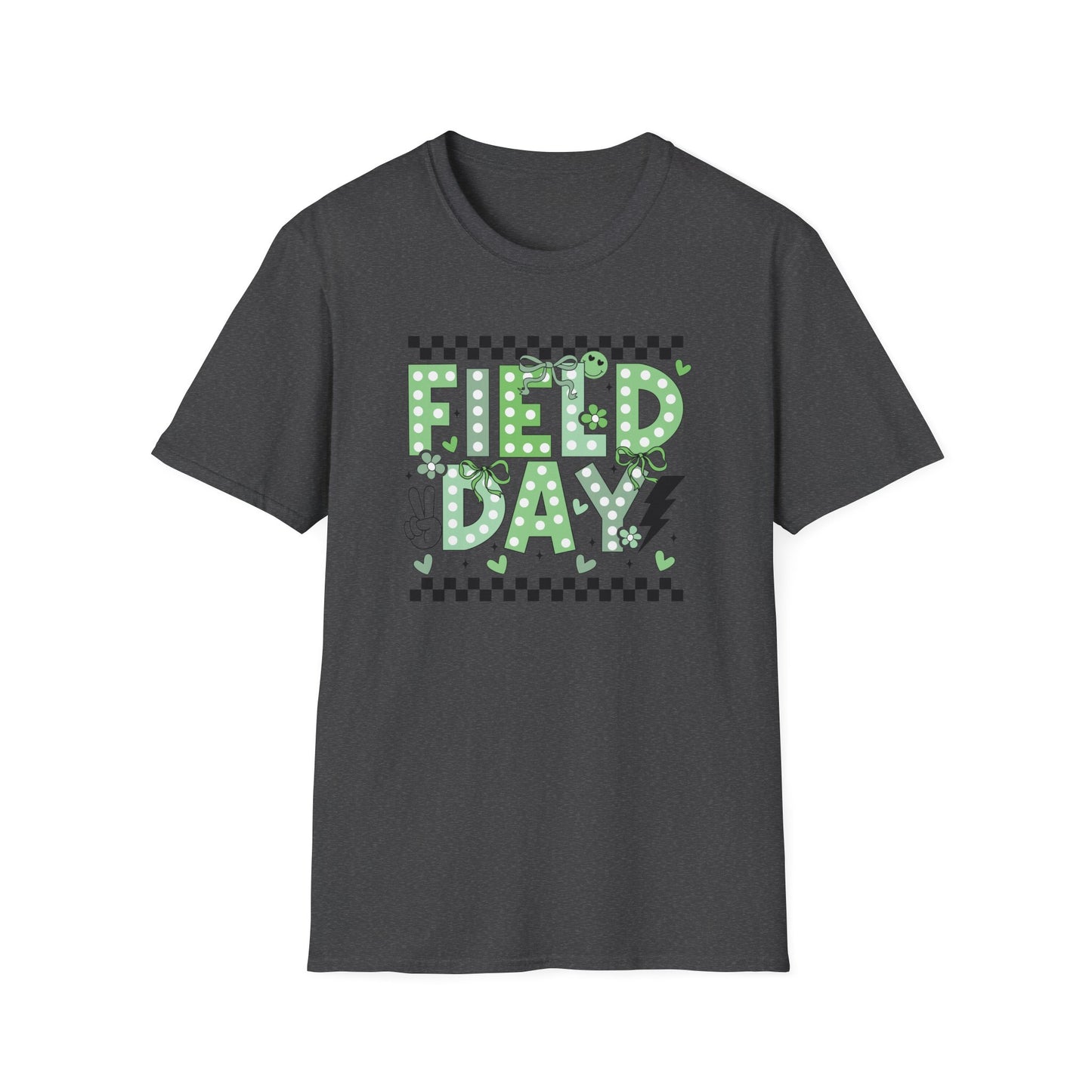 Cute Green Polka Dot School Field Day T-Shirt