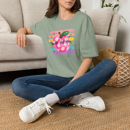 Personalized Teacher Apple Shirt | Custom Teacher Name or Grade Level Tee