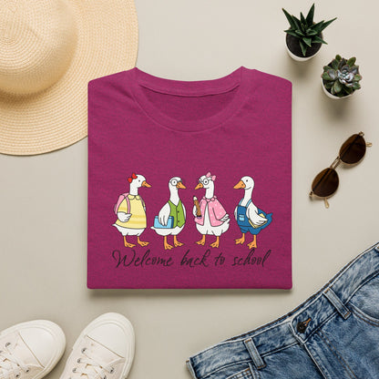 Back to School Ducklings T-Shirt — "Welcome back to school"