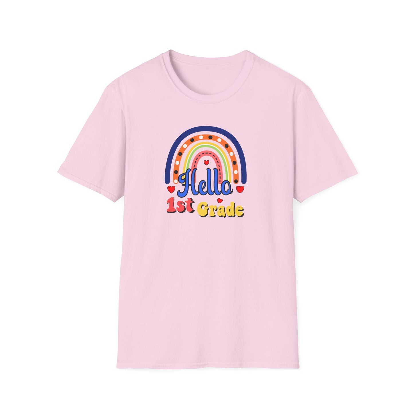 1st Grade Rainbow T-Shirt - "Hello 1st Grade" Back-to-School Tee for Kids