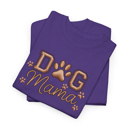 Dog Mama T‑Shirt – Paw Print Graphic Tee for Dog Lovers - Cute Dog Lover Graphic Tee