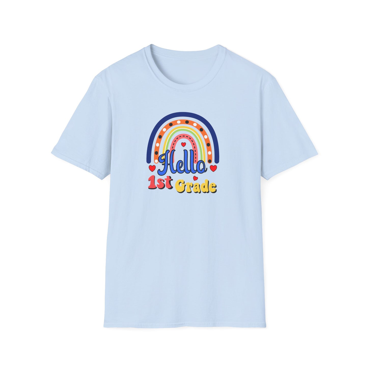 1st Grade Rainbow T-Shirt - "Hello 1st Grade" Back-to-School Tee for Kids