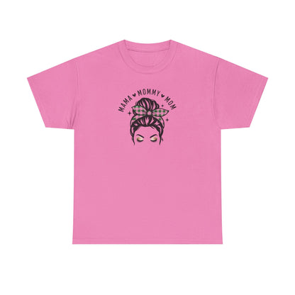 Mama Mommy Mom Graphic T-Shirt – Messy Bun Mom Life Tee
