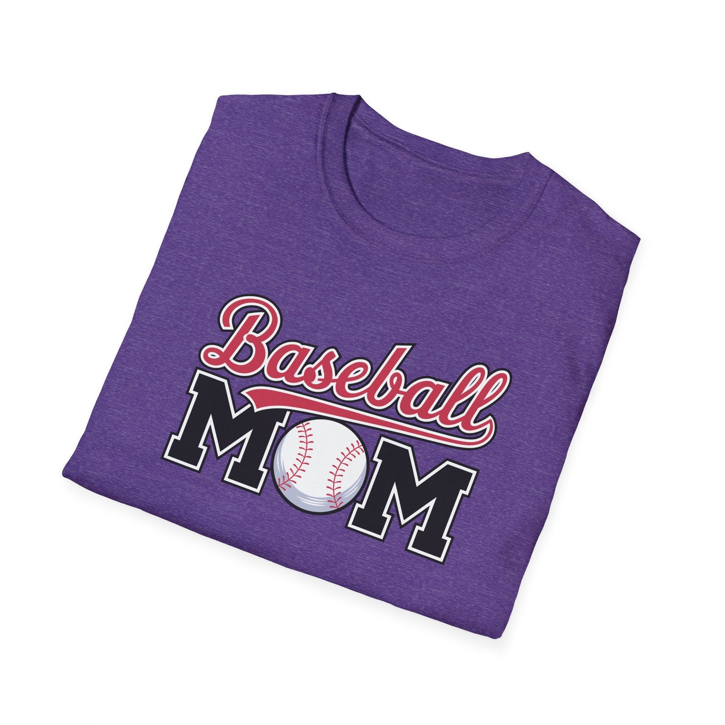 Baseball Mom Script Shirt – Cute Game Day Sports Mom Tee | Classic Baseball Mama Graphic T-Shirt