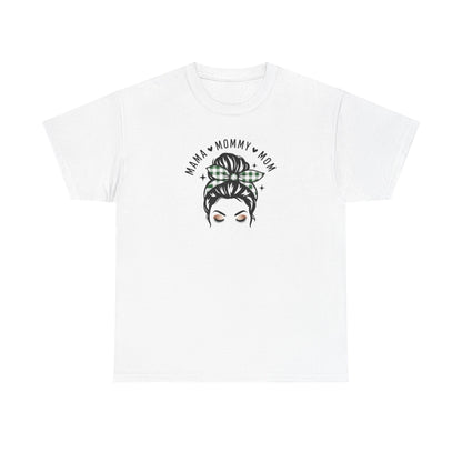 Mama Mommy Mom Graphic T-Shirt – Messy Bun Mom Life Tee