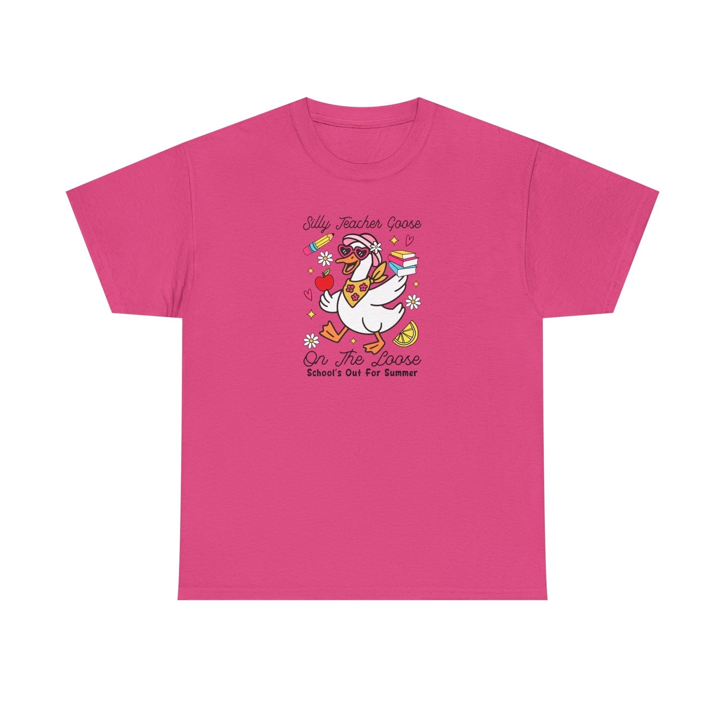 Silly Teacher Goose Shirt – Funny Teacher Tee – “On The Loose” Graphic T-Shirt – Cute Back to School Gift for Teachers