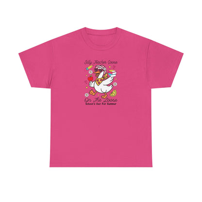 Silly Teacher Goose Shirt – Funny Teacher Tee – “On The Loose” Graphic T-Shirt – Cute Back to School Gift for Teachers