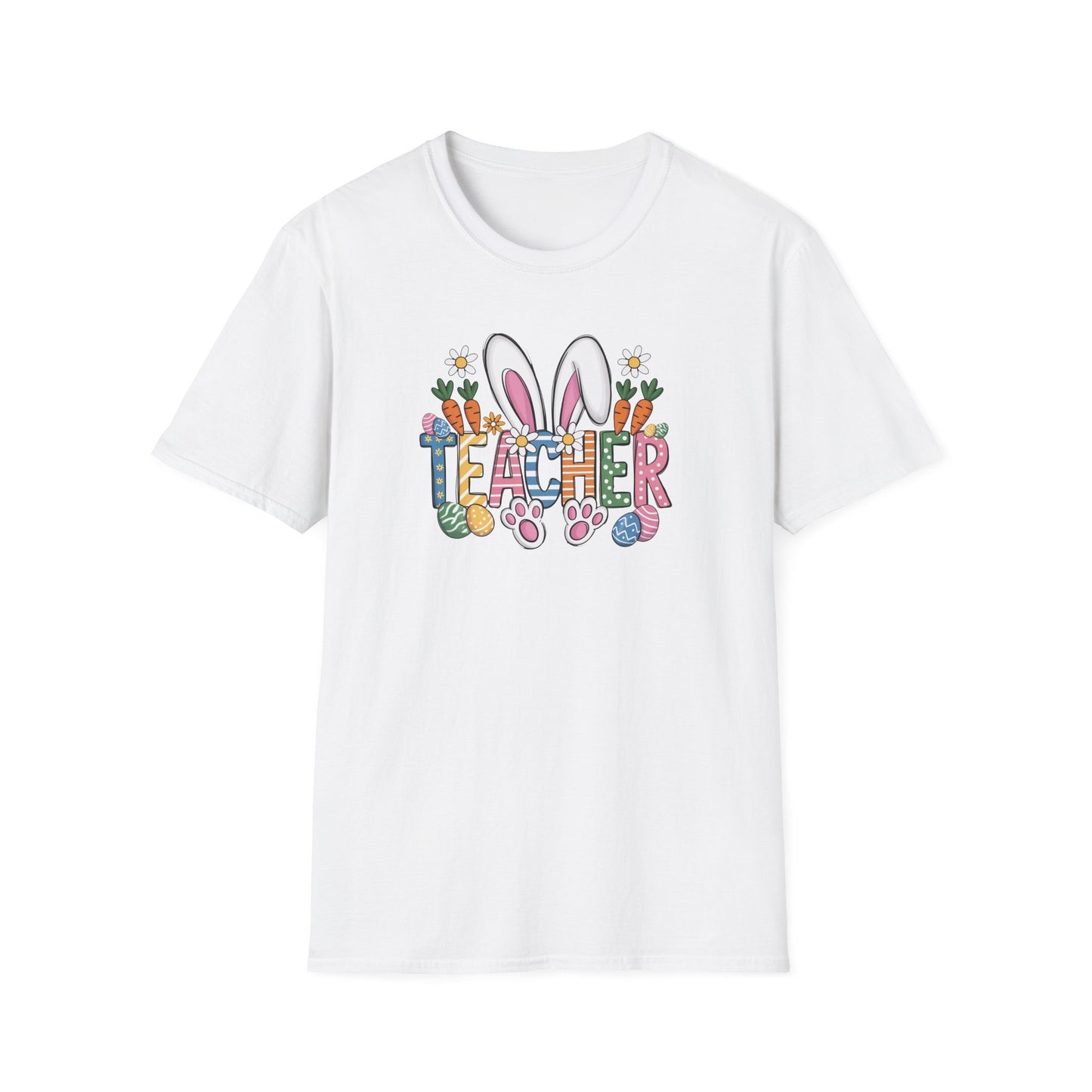 Teacher Easter Shirt, Bunny Ear Teacher T-Shirt, Cute Easter Teacher Gift, Spring School Shirt, Easter Classroom Outfit