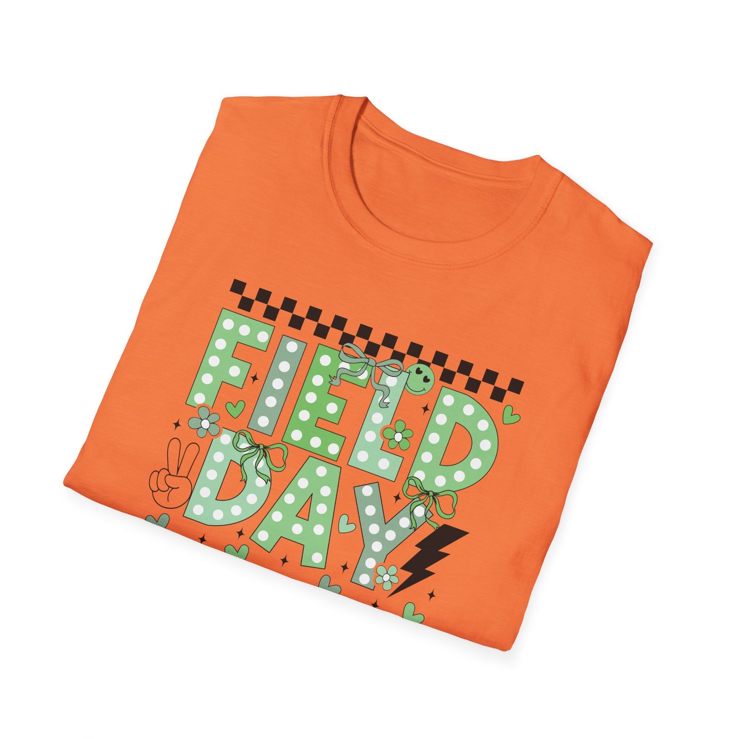 Cute Green Polka Dot School Field Day T-Shirt