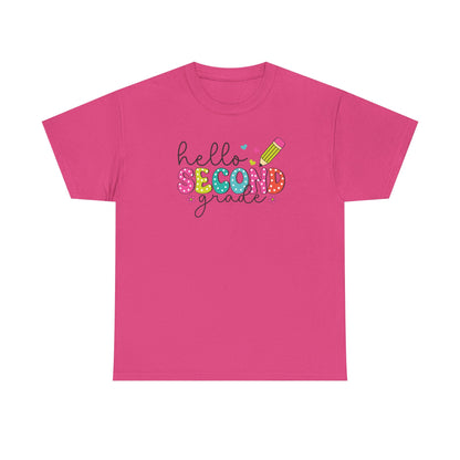 Hello Second Grade - Grade Level Teacher Team Shirt