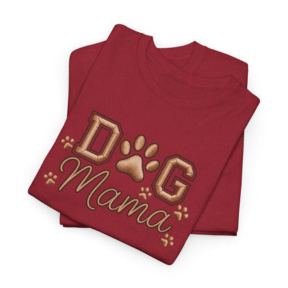 Dog Mama T‑Shirt – Paw Print Graphic Tee for Dog Lovers - Cute Dog Lover Graphic Tee